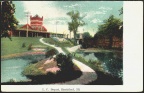 An 1908 postcard looking across the Tinker property at the train station that was torn down many years ago.